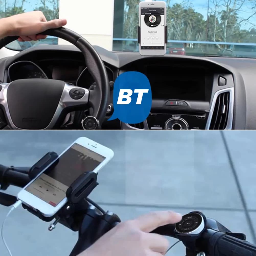 Sterzo multimediale wireless Bluetooth Telecomando multimediale per volante per auto compatibile Bluetooth per iOS Android