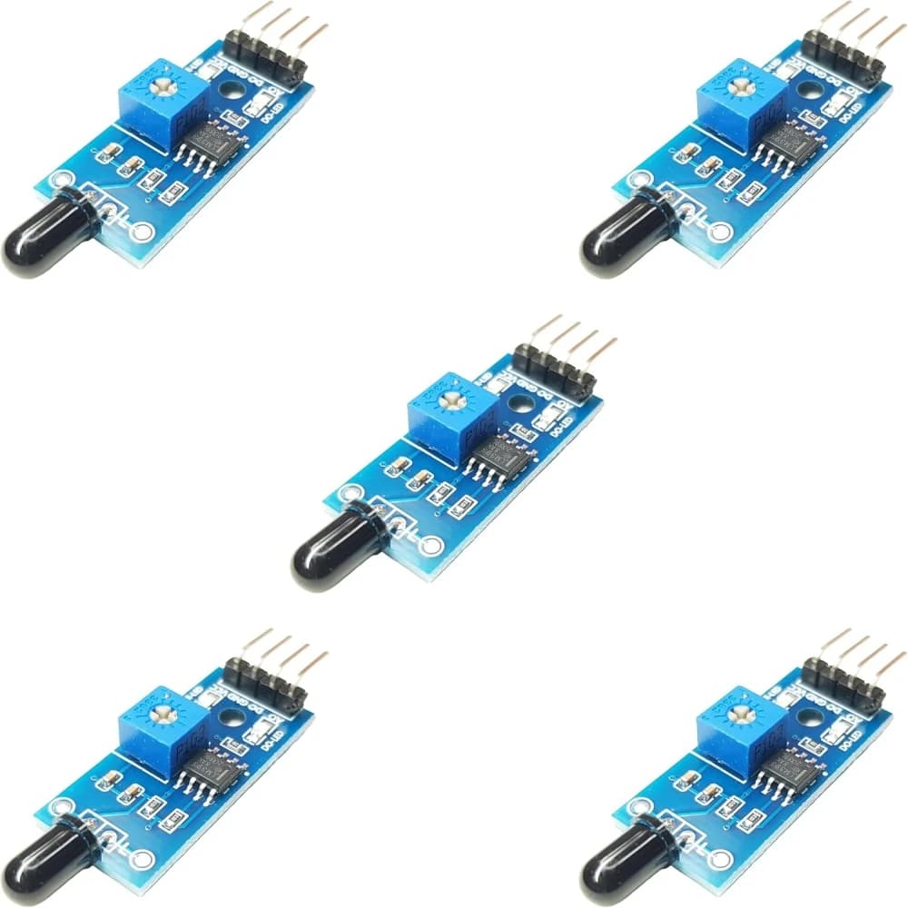 LM393 Fire Source Detection Module Flame Detector Sensor for Fire Alarm Systems for Arduino, ESP32, ESP8266 Raspberry Pi
