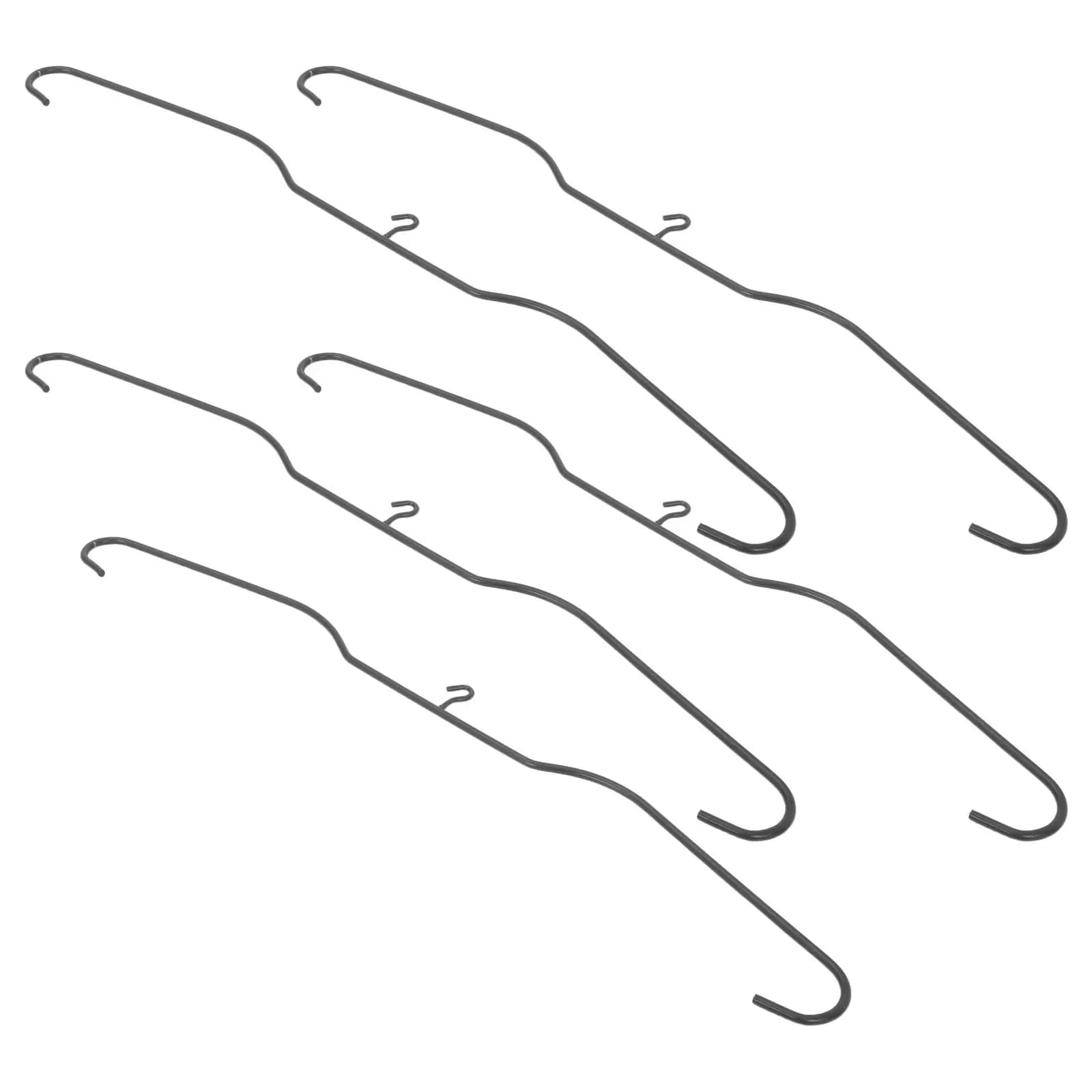 5Pcs Thick Iron Wire Metal Jersey Hangers Heavy Duty Anti Slip Wide Shoulder No Crease Clothes Hangers for Sportswear Storage
