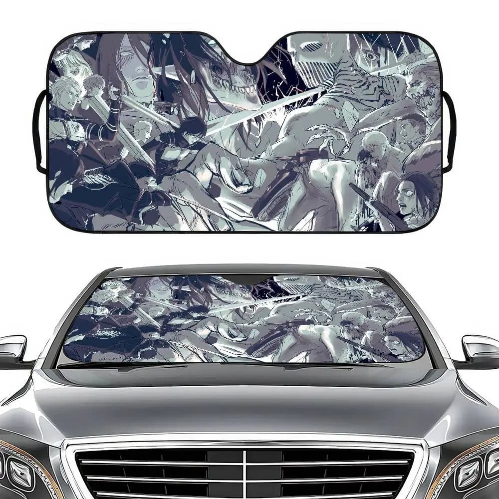 Amine A-Attack On T-Titan Cool Summer Car Parasole Parabrezza anteriore Parasole Protezione solare Isolamento termico Parasole Ombrello
