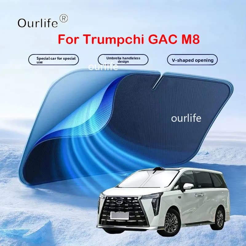 For GAC Trumpchi M8 2026 2025 Car Windshield Sunshade Foldable Umbrella amry Front Heat Insulation Accessories