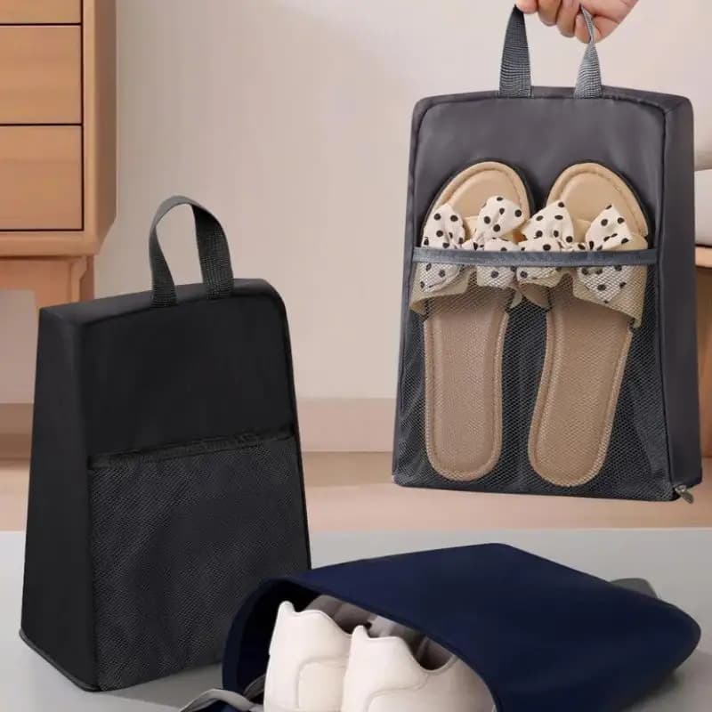 Borsa porta scarpe portatile Design ad ampia apertura Organizzatore da viaggio durevole per scarpe e vestiti Essenziale salvaspazio