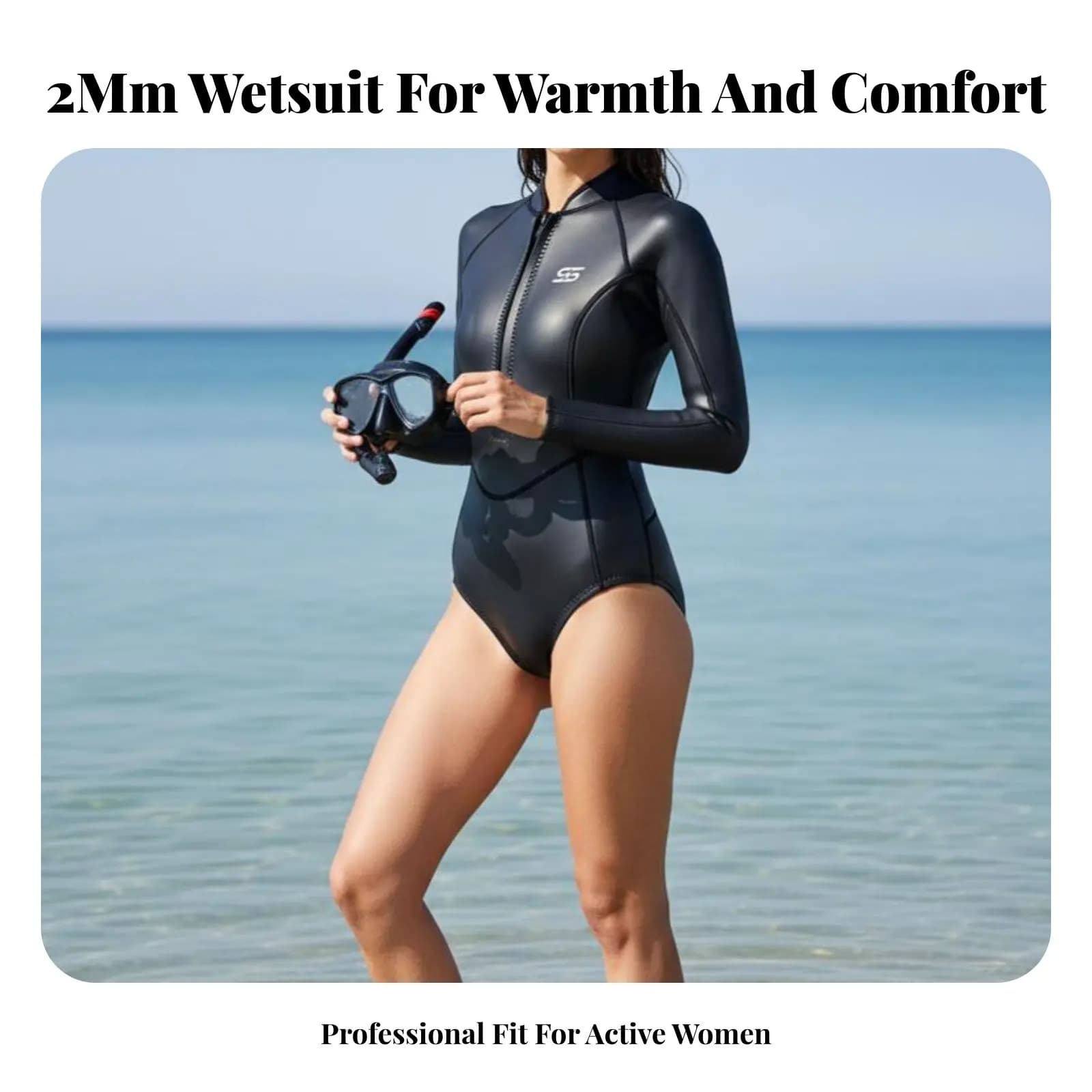 Women's Long Sleeved Mute, Solar Protection, Snorkeling, Surfing
