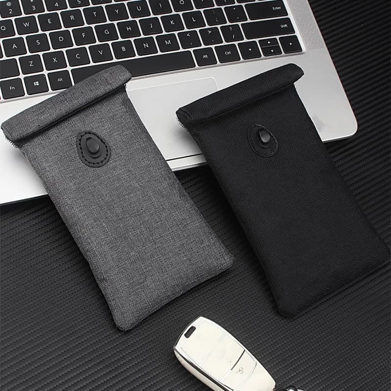 Borsa Faraday in tela per chiavi della macchina del telefono cellulare, telecomando, schermatura RFID, protezione della privacy, borsa per blocco segnale anti-radiazioni