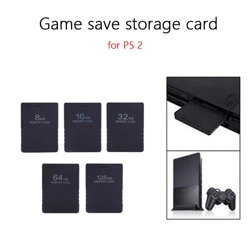Game Save Card for PS2 Game Memory Card Extended Storage 8MB / 16MB / 32MB / 64MB / 128M for PS2 Game Save Card