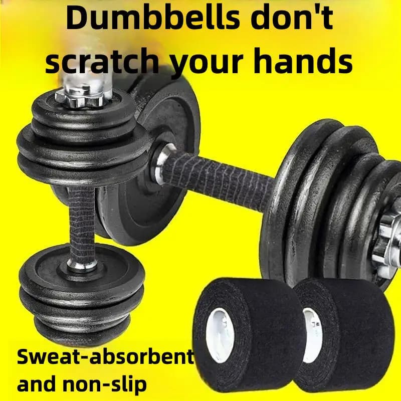 Elastic Bend for Horizontal Bar Straps wrapped with self-adhesive anti-slip sleeves for wear protection with barbells