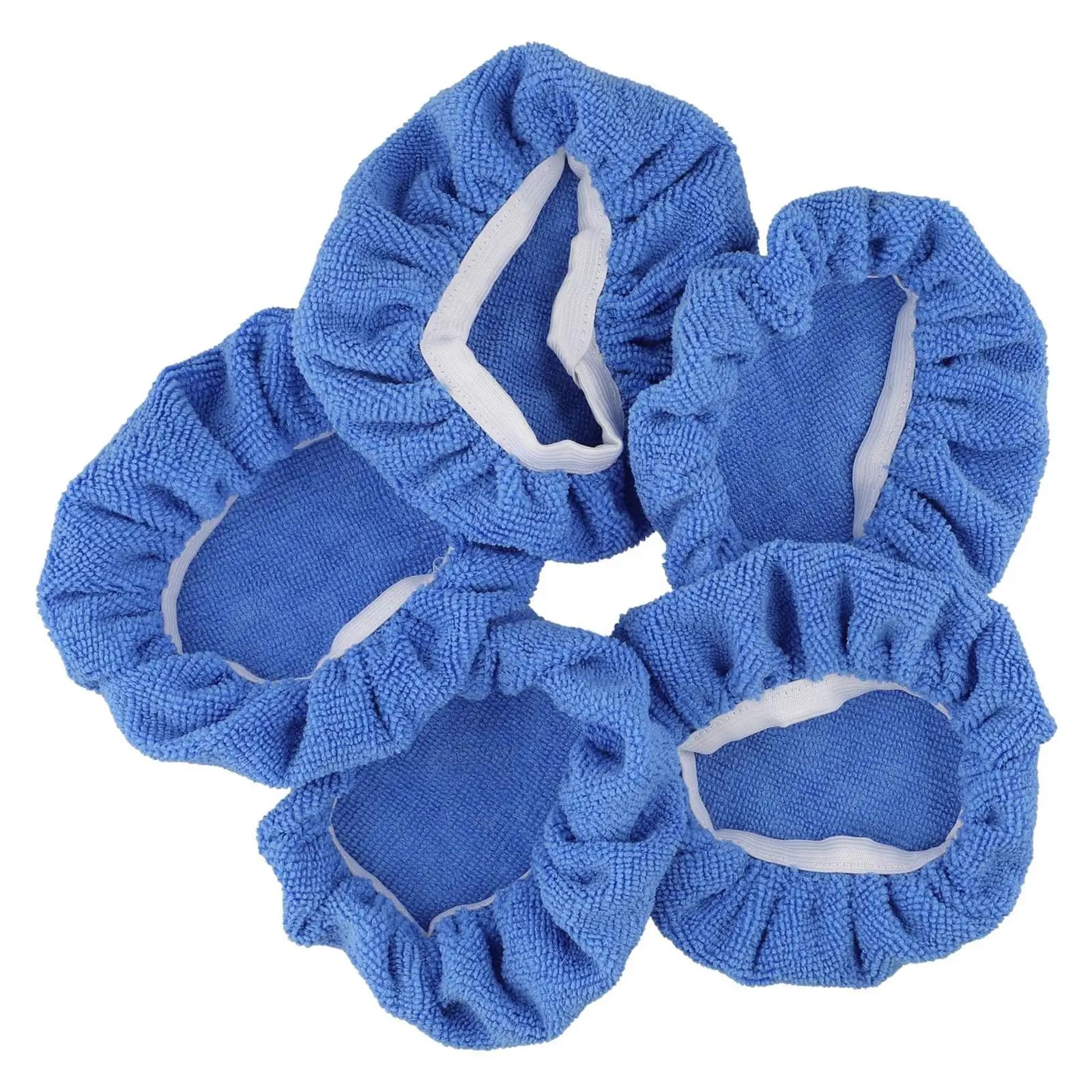 Confezione da 5 tamponi per lucidatura per auto in morbida microfibra per tamponi automatici, cofani per ceratura, compatibili con varie dimensioni di lucidatori