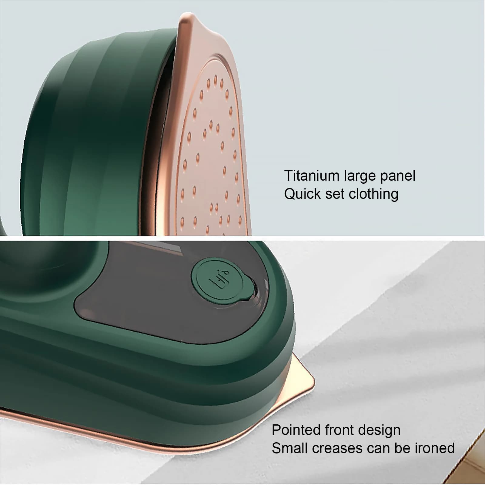 Ferro da stiro a vapore portatile Stiratura a umido e a secco Ferro da stiro a vapore portatile 20s Ferro da stiro elettrico a riscaldamento rapido leggero per i vestiti