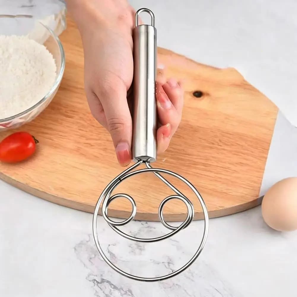 Cake Tools Danish Dough Whisk Stainless Steel Dutch Bread Dough Hand Mixer Kitchen Baking Tools Artisian Blender Wholesales
