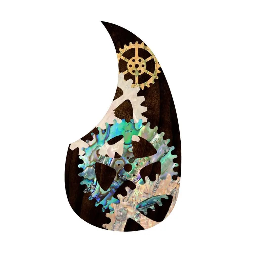 Self-adhesive Folk Guitar Pickguard PVC Printed Pattern Pick Guard Sticker Teardrop Guitar Accessories Scratch Plate