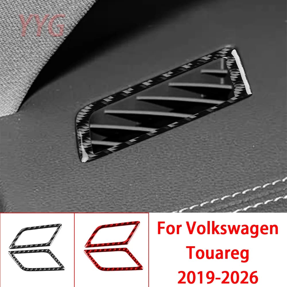 For Volkswagen Touareg 2019-2026 Decorative Carbon Fiber Frame for Air Dashboard Bushing Panel, Wall decal Interior Accessories Car