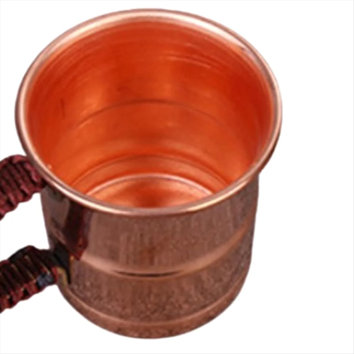ABLK Tazza da latte per birra in rame puro artigianale Manico in tessuto Addensato Mosca Acqua Mulo 400ML Tazza per colazione Bicchieri da tavola