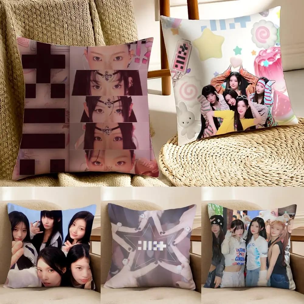 k-pop trendy I-I-ILLITS Cushion Cover Pillowcase Anti-dustmite living Room Sofa Decor Cushion Room