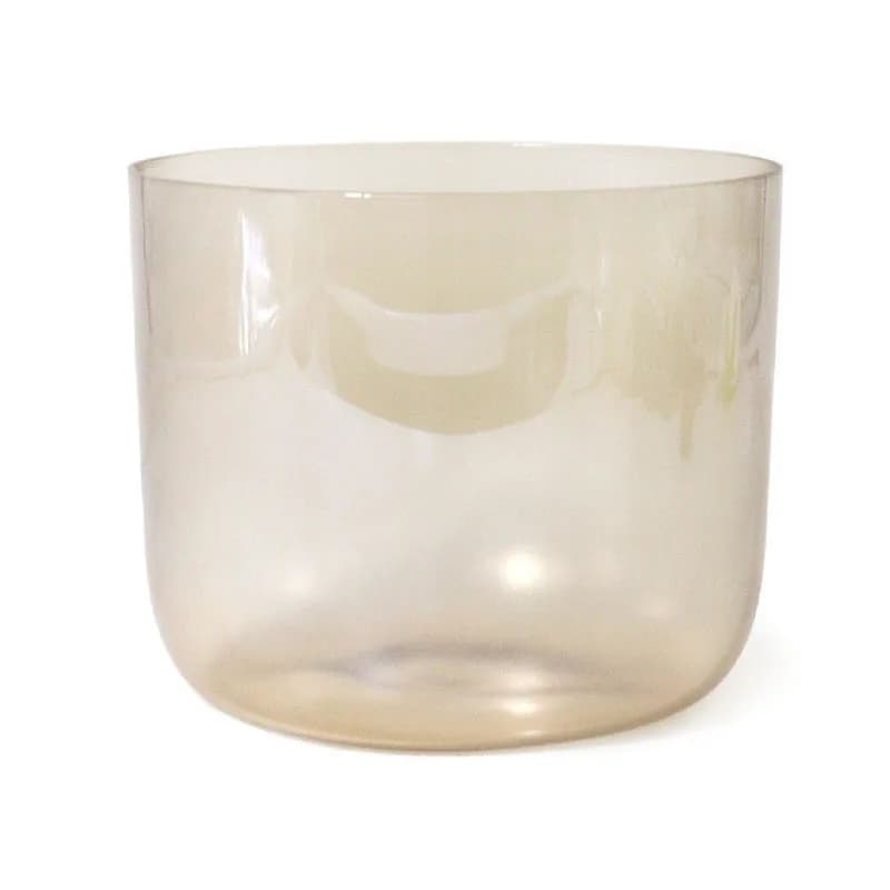 Dark gold Transparent Crystal Singing Bowl Percussion Instrument Yoga Meditation Stress Relief Crystal Music Bowl