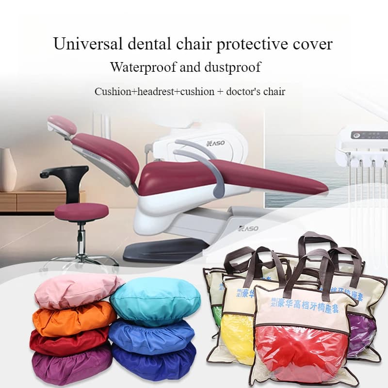 Protective cover for waterproof anti-dust leather seat PU high quality dental anti-true cover for dental armchair in four pieces Various colors