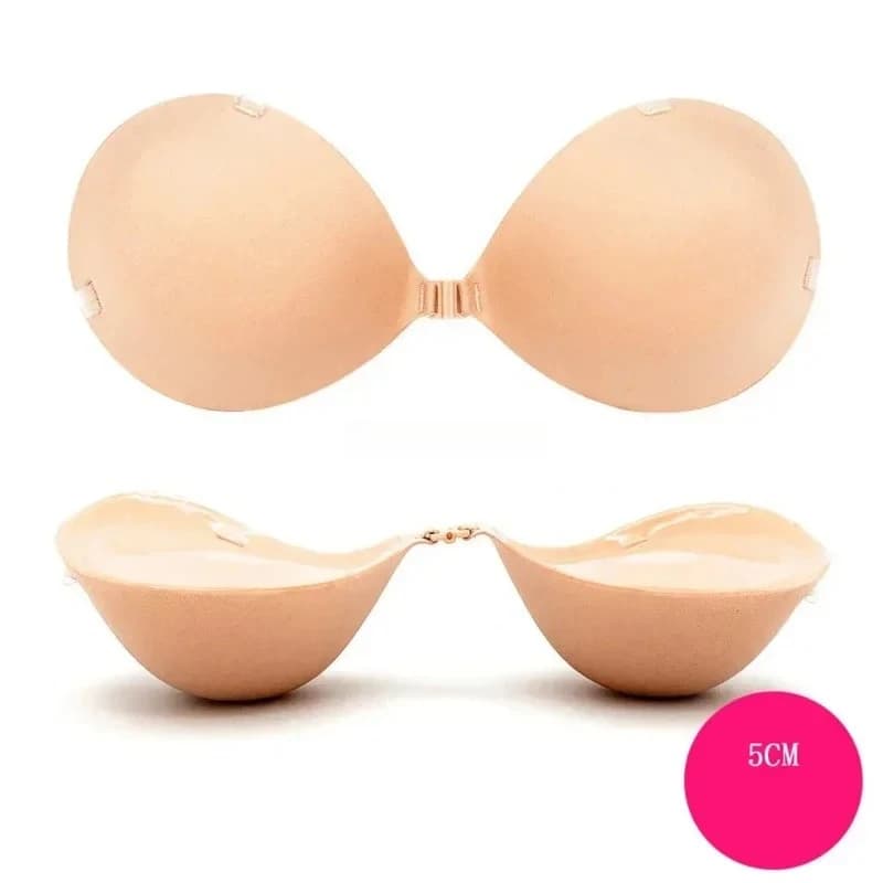 5cm/6cm Silicone Push Up Bra for Wedding Dress Invisible Adhesive Breast Pads No Strap Backless Strapless Sticky Bra Small Bust