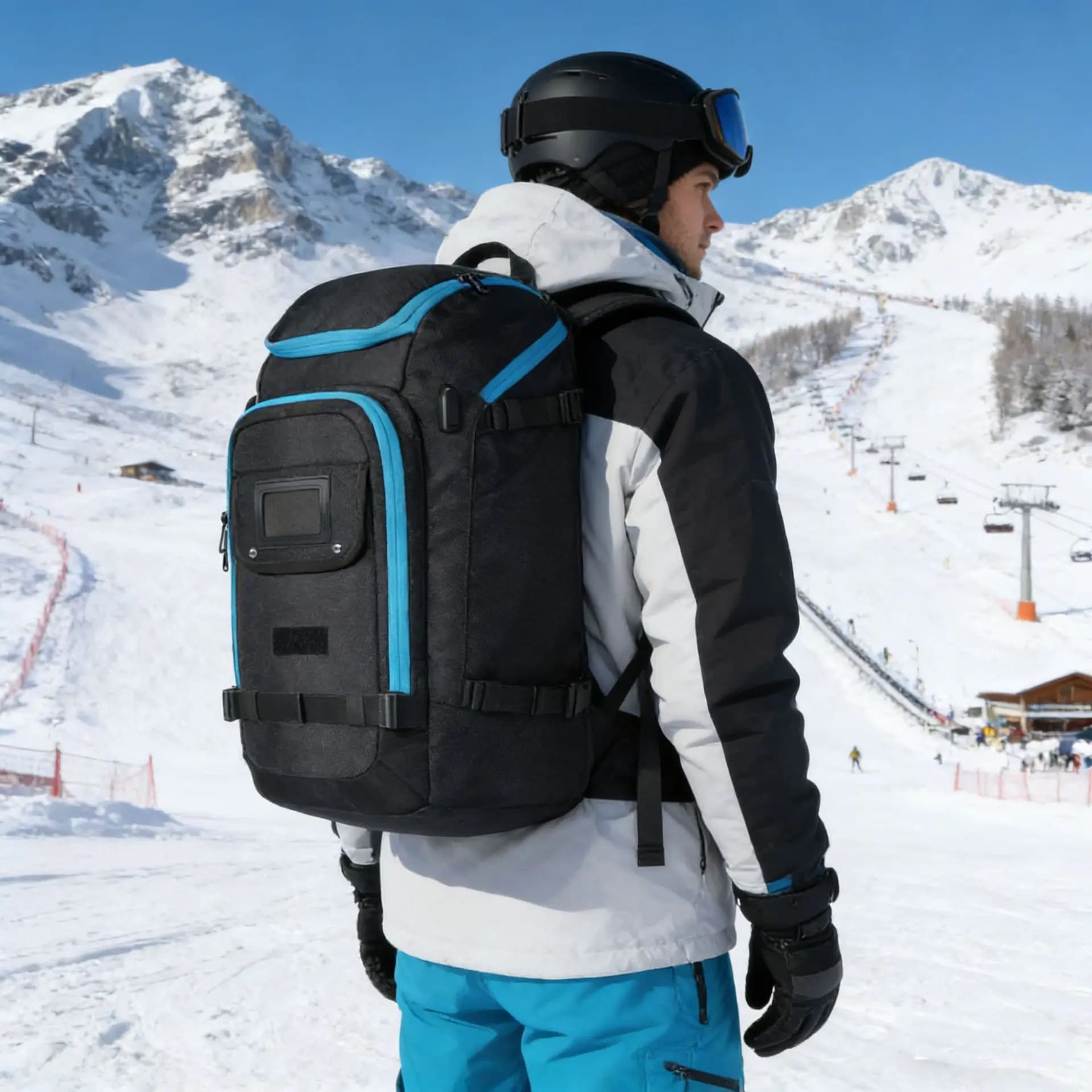 Zaino Impermeabile Buylor 50L per Sport Invernali, Borsa con Separazione Asciutto/Bagnato per Scarponi da Sci, Casco e Snowboard, Borsa per Stoccaggio Invernale da Uomo
