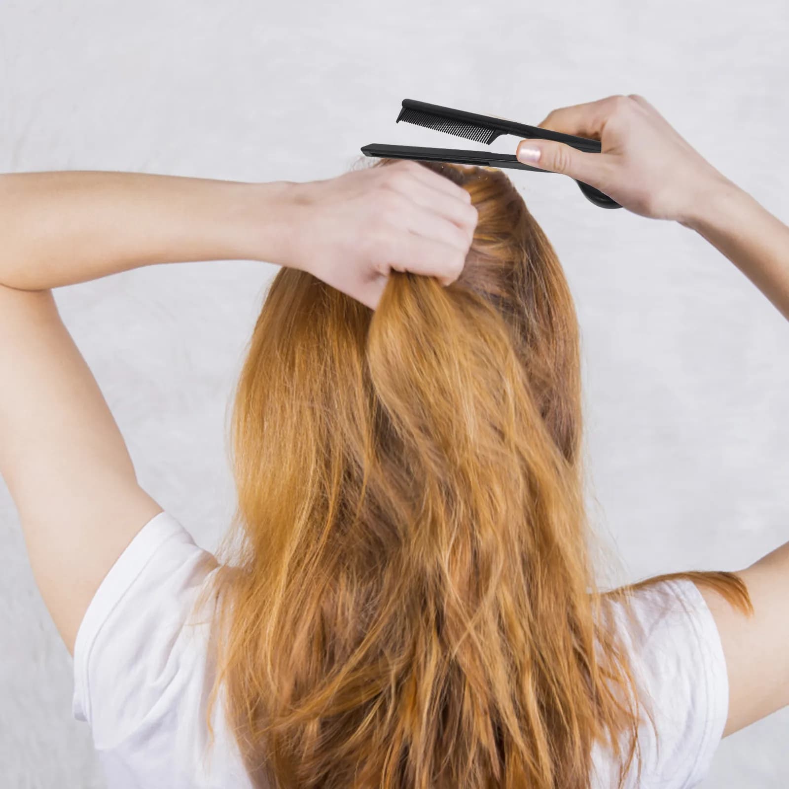 Set di 10 Pettini per Lisciare i Capelli a Forma di V, Spazzola Styling a Doppia Faccia, Portatile per Viaggi, Casa e Salone Professionale