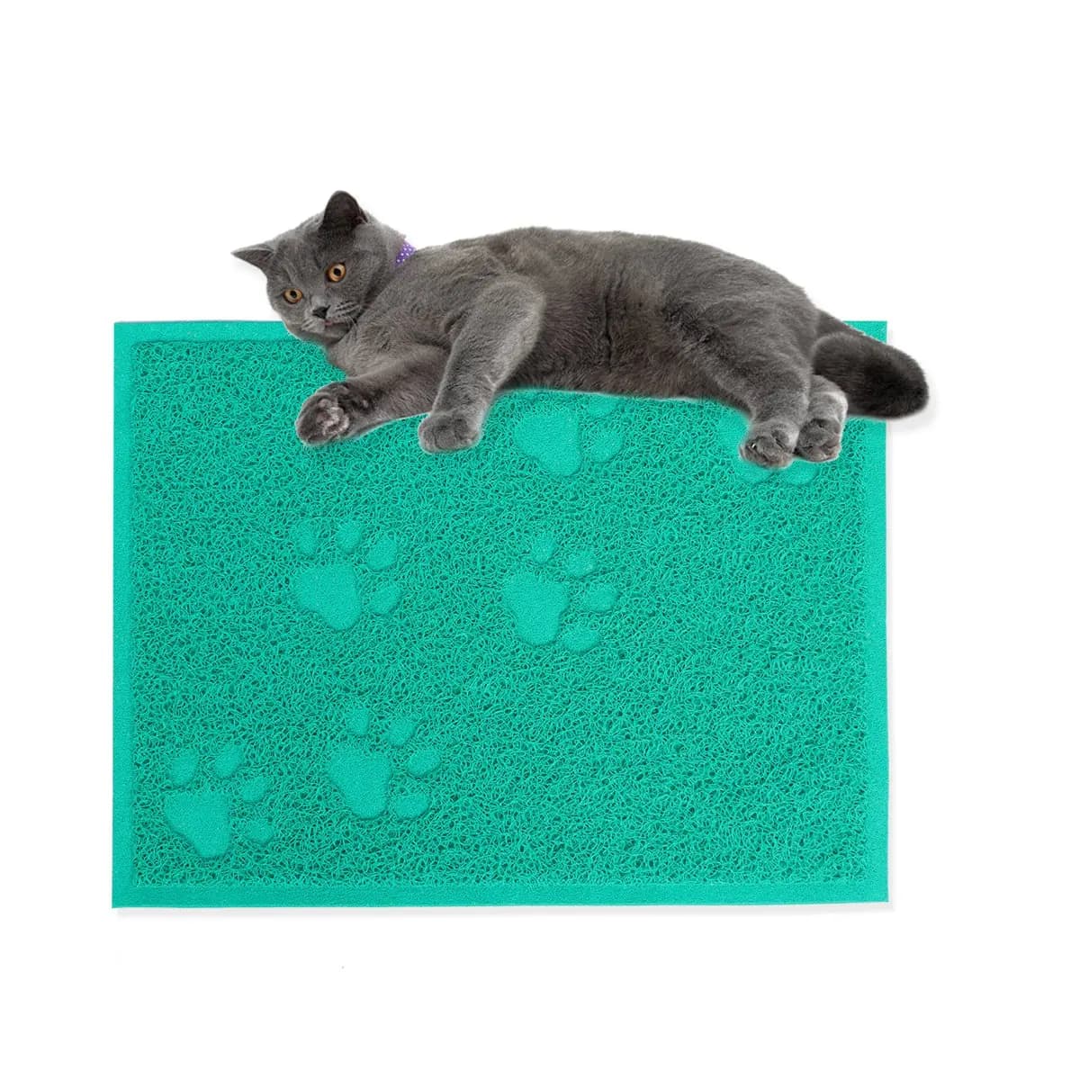 30x40cm Cat Litter Mat Heavy Duty PVC Non Slip Pet Cleaning Carpet for Cats Dogs Vacuum Rinse Water Resistant Rose