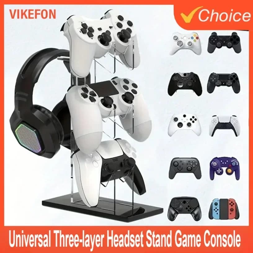 Supporto per rack per gamepad Supporto da tavolo salvaspazio Supporto per controller per gamepad stabile per PS5/4/3/2/Xbox per accessori di gioco Switch Pro