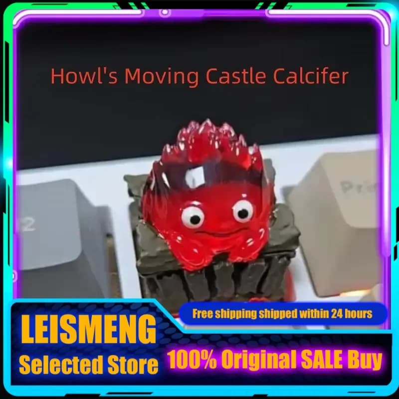 Soul Keycap Calcifer Theme Mechanical Keyboard Custom Resin Sympathizer Covers Cross Axis Game Keyboard Accessories for PC Cartoon Gift