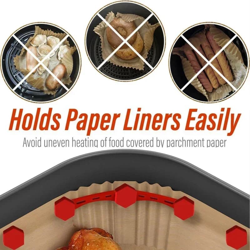 1pcs Air Fryer Magnet Clip Silicone Easy Clean Air Fryer Fixation Device Magnetic Buckle Removable High Temp Reusable microwave cover for food kitchen tools accessories