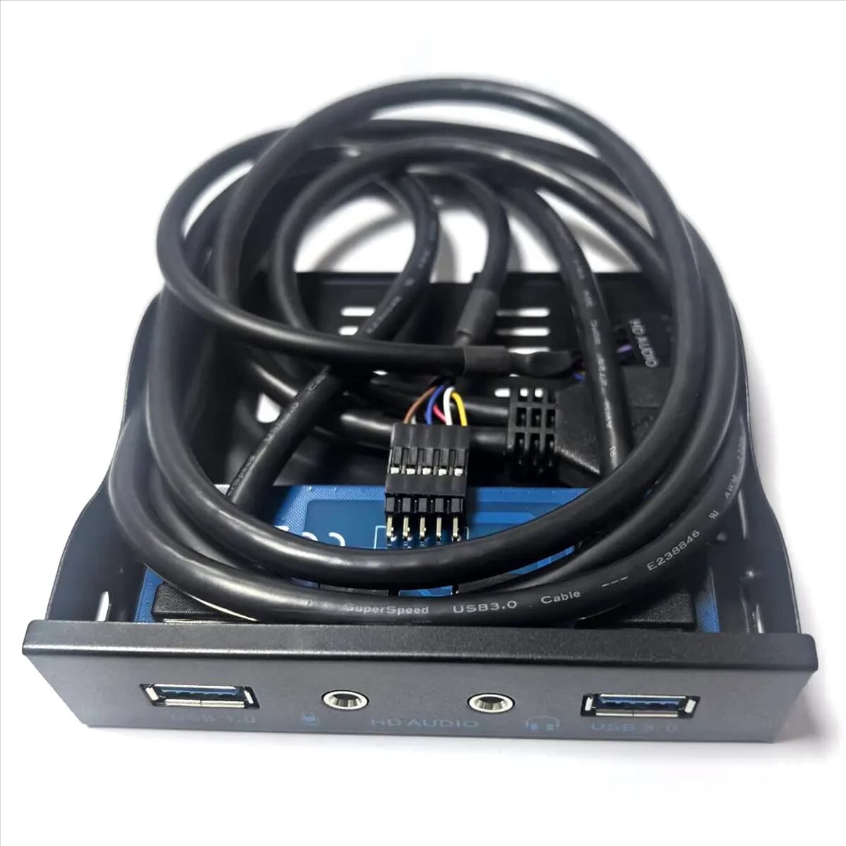 A40I HUB da 3,5 pollici da 20 pin a 2 porte USB 3.0 + pannello frontale di espansione floppy per PC audio HD