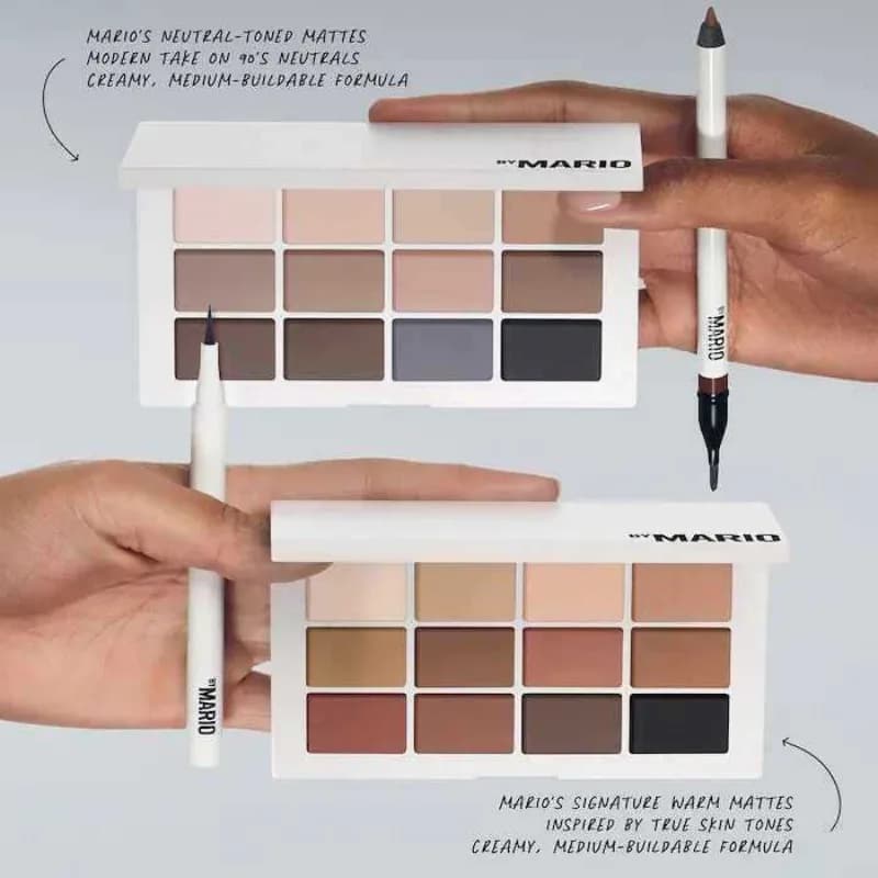 MAKEUP BY MARIO Master Matte Eyeshadow Palette 12 Colors The Original Warm Neutrals Cool Tones Professional Cosmetics Makeup