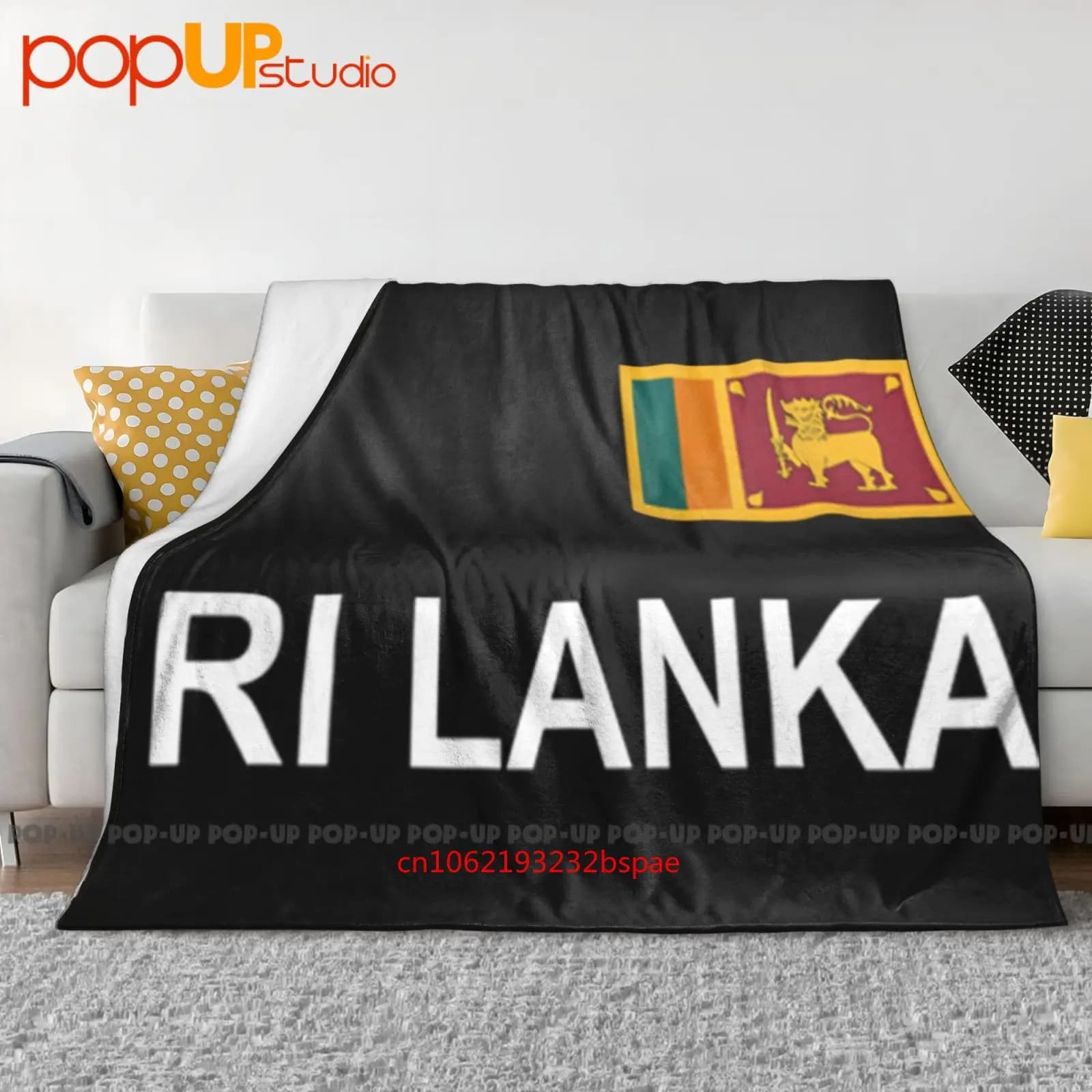 Copridivano invernale in jersey di Cricket Sri Lanka, coperta ultra morbida, trapunta