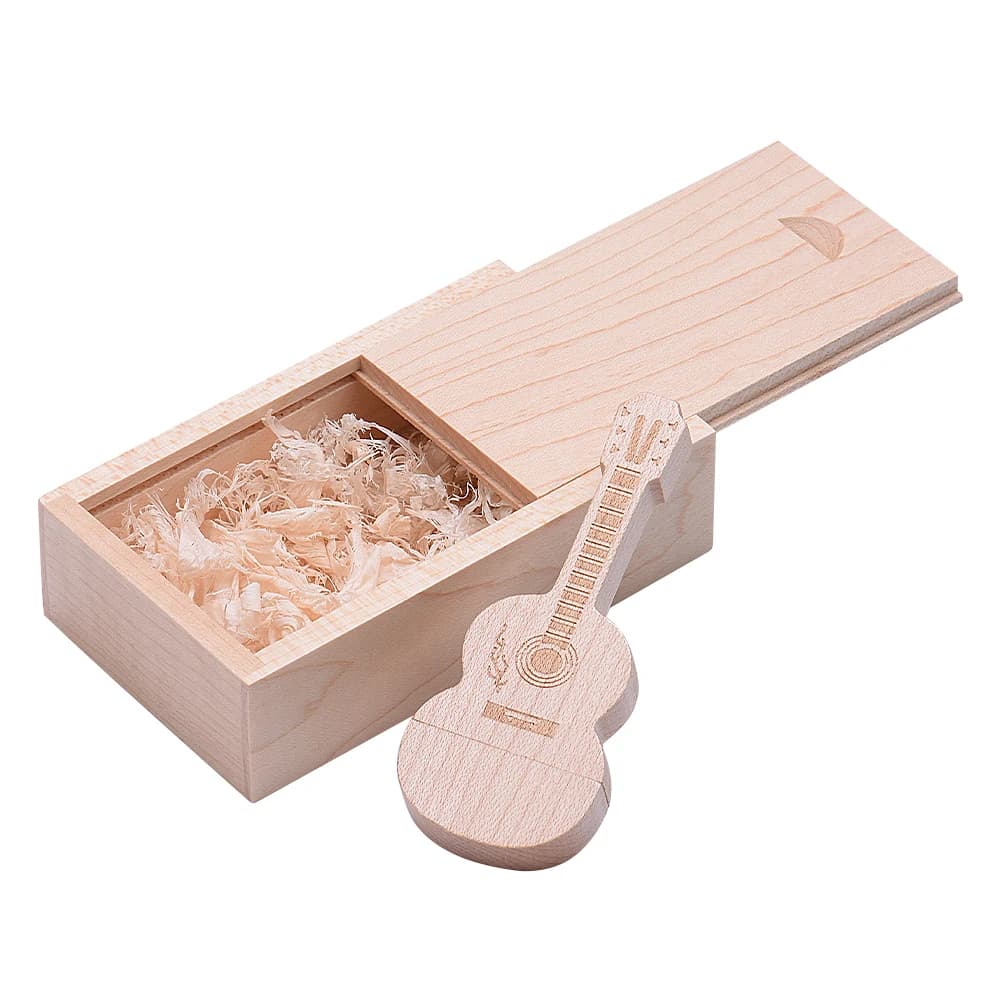 Chiavetta USB per chitarra in legno Logo gratuito Regali musicali Pendrive Bambù 8G 16GB 32GB Cle USB 64GB 128GB Disco USB Chiavetta USB Pen Drive