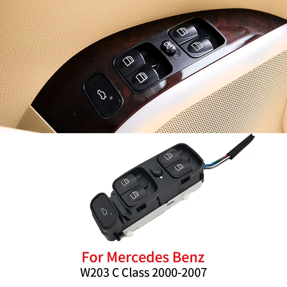 Per Benz W203 Auto Elettrica Power Master Finestra Interruttore Accessorio di Ricambio Per Mercedes Classe C C180 C200 C250 E300 2038210679