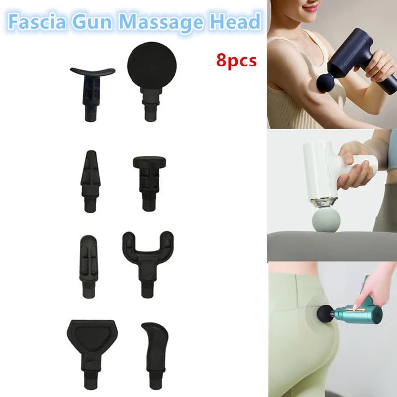 8 spare heads for massage gun, muscle stimulator for body relaxation, modeling and exercise, and fascial therapy