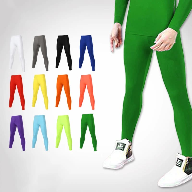 Collant da corsa per bambini Pantaloni da PALESTRA Bambini Ragazzo Ragazza Basket Calcio Calcio Fitness Esercizio Sport Legging a compressione lunga 72