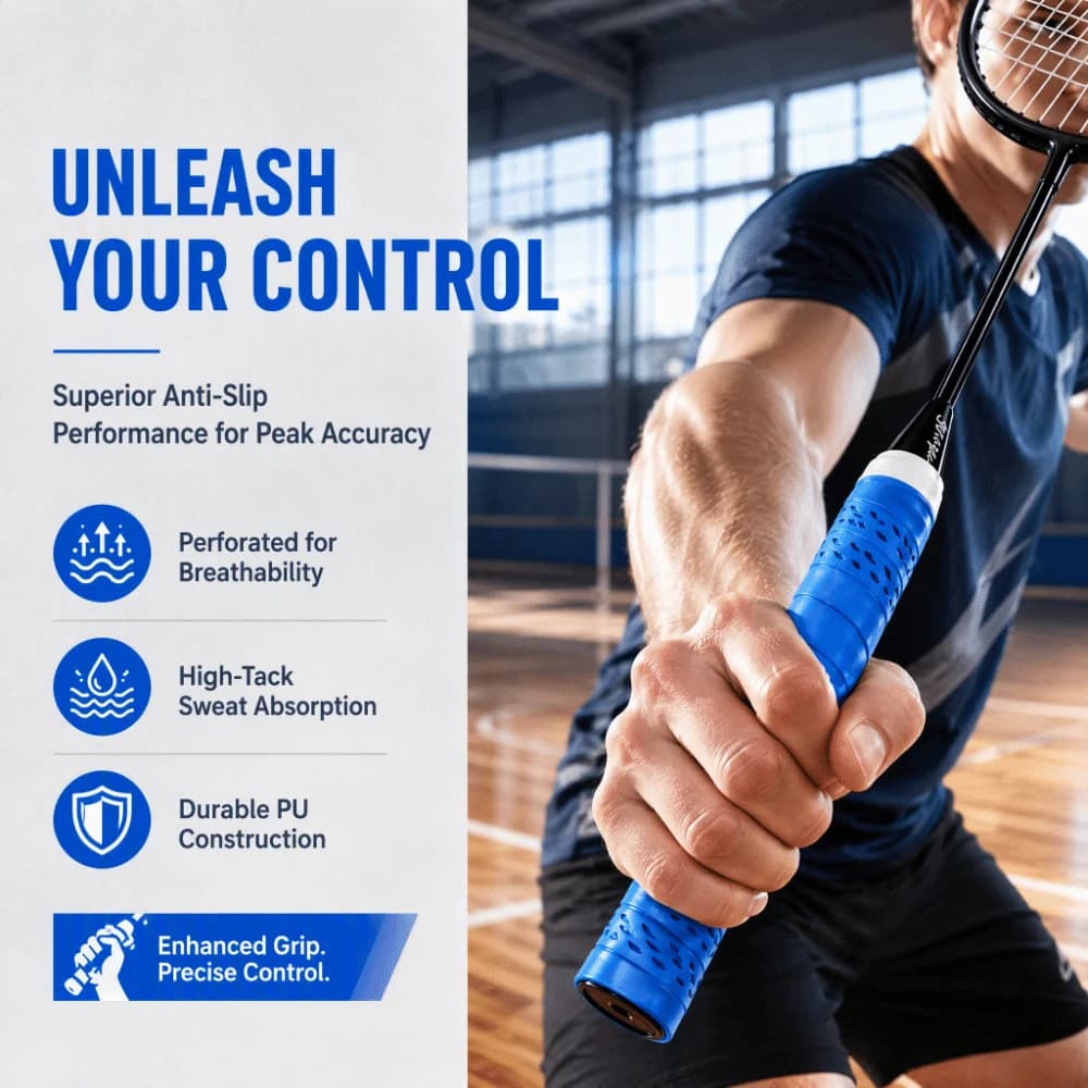 Anti Slip Badminton Overgrip Perforated Sweat Absorption Tennis Overgrip Tape Winding Breathable Rackets Grip Racquet Supplies
