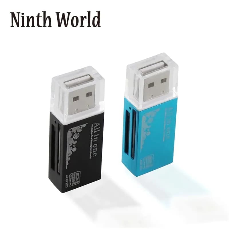 1 pz lettore di schede Tiny USB 2.0 All In 1 Multi Memory Card Reader Adapter per Micro SD SDHC TF M2 MMC 2 colori