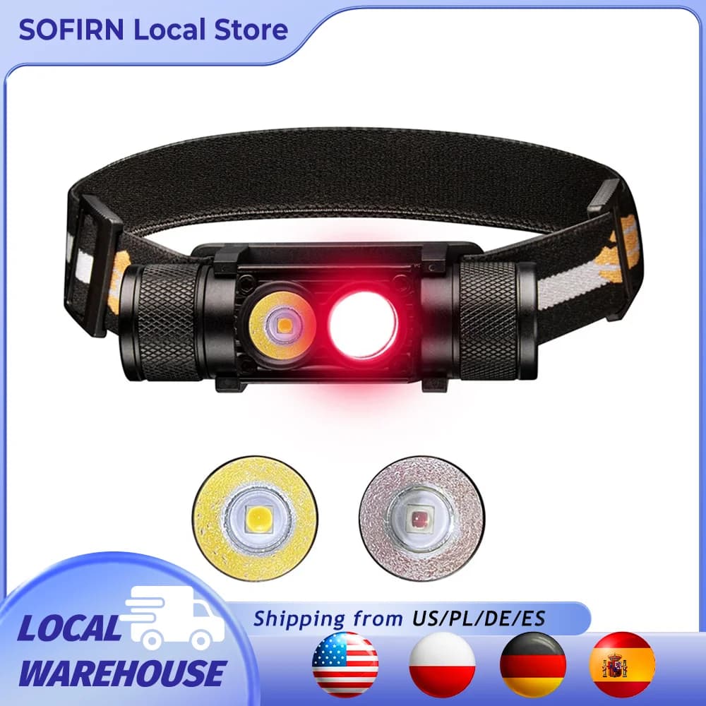 H25LR LED 90 Rechargeable front lamp CRI Powerful light front torch with bright white light Deep red torch 660 nm