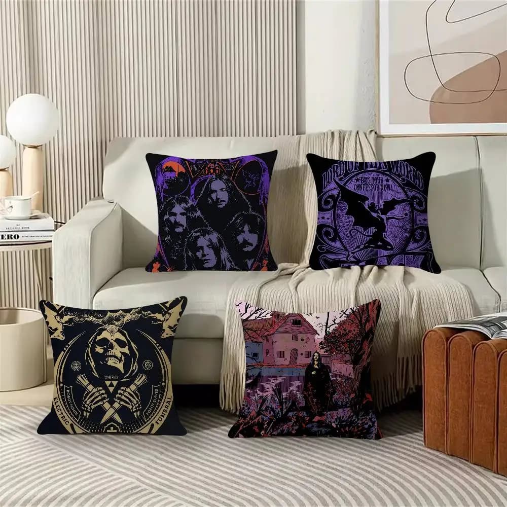 Fodera per cuscino Black S-Sabbaths Singer 30x50 in poliestere, cuscini decorativi per divano, cuscini decorativi per la casa