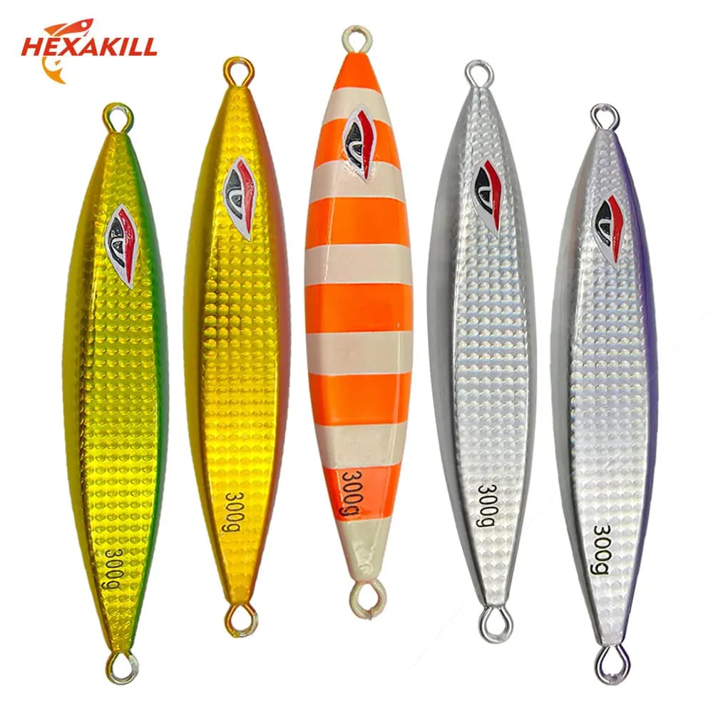 Sea Fishing Metal Jig Lure Deep sea boat fishing Vertical Jigging Slow Pitch Artificial Bait Fast Sinking 300g/400g/500g