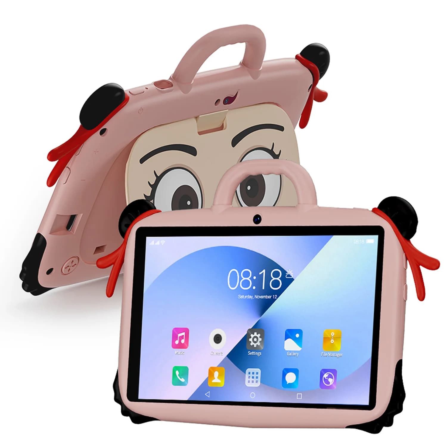 Nuovo Tablet per Bambini 2026 con Motivo Cartone Animato, Tablet PC Android da 7 Pollici Quad Core 4GB RAM 64GB ROM, Tablet Economico e Semplice per Bambini
