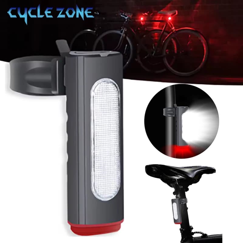 Luce posteriore per bicicletta USB ricaricabile Lampada colorata per ciclismo MTB Luce posteriore per bici Ciclismo Fanale posteriore di avvertimento rosso per la guida all'aperto