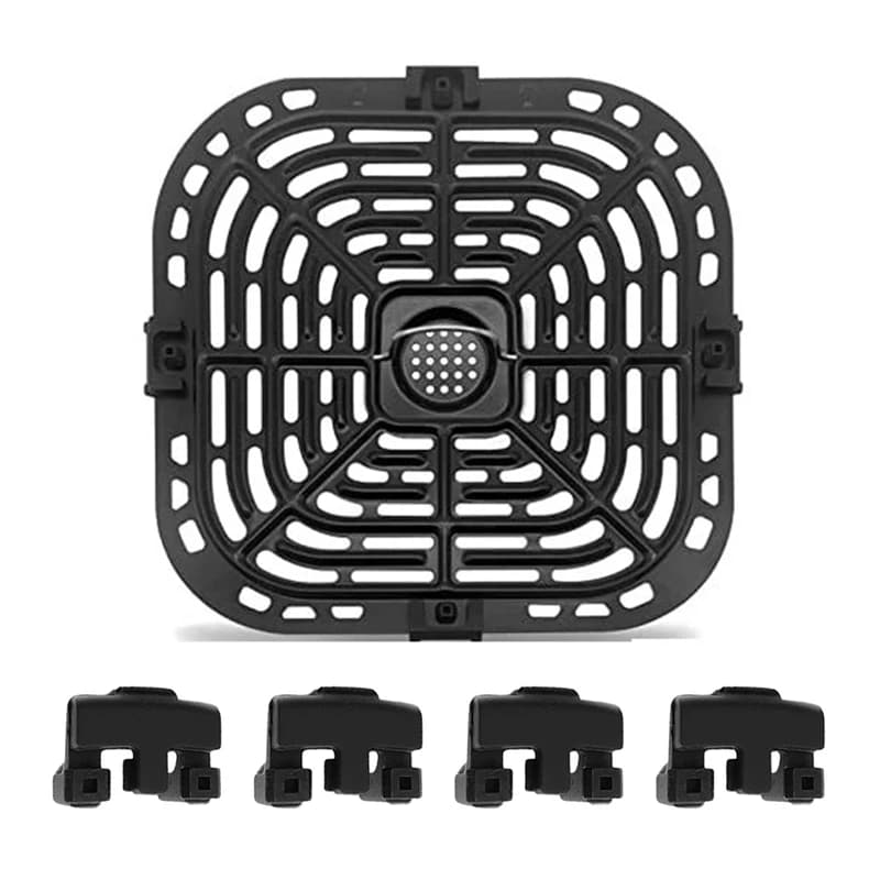 ABMR-Set di accessori per friggitrice ad aria Cuscino in silicone Protezione angolare Teglia da forno quadrata antiaderente 23X24 cm