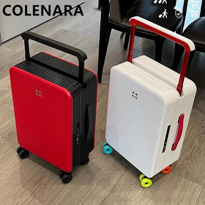 Valigia COLENARA da 20 Pollici, Valigia da Viaggio da 24 Pollici con Ruote Ammortizzanti per Pattinaggio su Ghiaccio, Asta di Trazione Larga Montata al Centro
