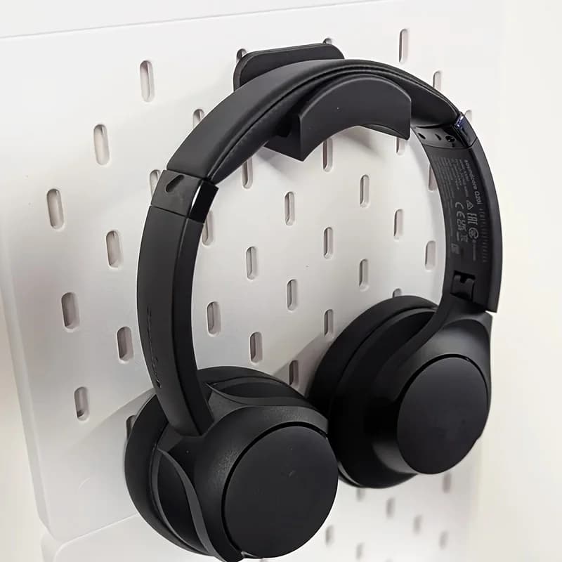 1PCS Suitable for Ikea Skadis Headphone Hanger Multi Functional Plastic Headset Display Stand Essential Desktop Organizer