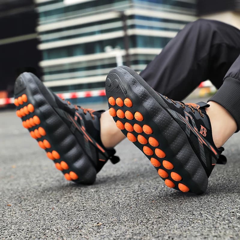 2026 Men'S Casual Sports Shoes With Shock Absorption Rebound Foot Massage Running Shoes Women'S Breathable Mesh Hiking Shoes
