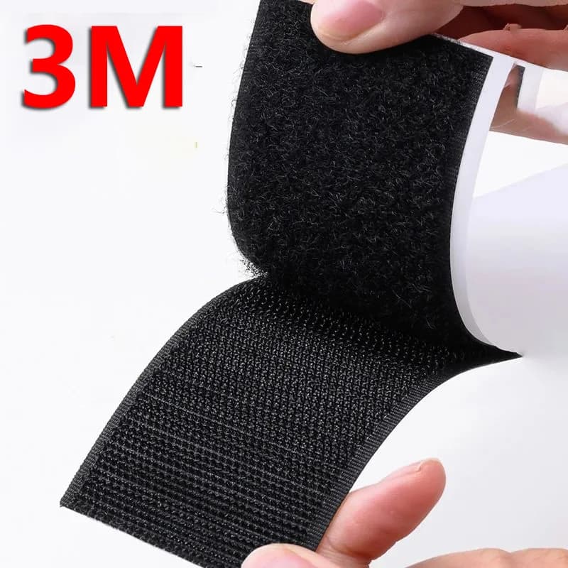 3 metri Forte autoadesivo Gancio e anello Nastro di fissaggio Adesivo in nylon Adesivo Velcro Cinghia Accessori artigianali fai da te 20/25/30mm