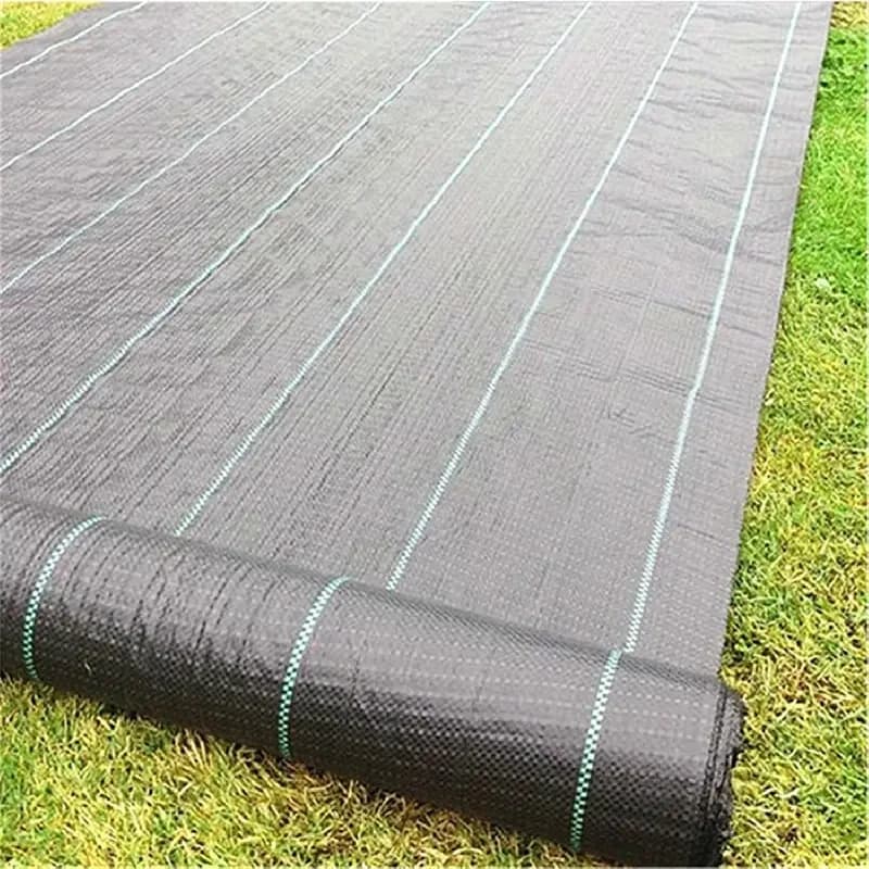 Barriera per erbacce in tessuto paesaggistico da giardino Tappetino da giardinaggio per vialetto resistente Copertura a terra in polipropilene Letti rialzati per fiori e verdure Legge