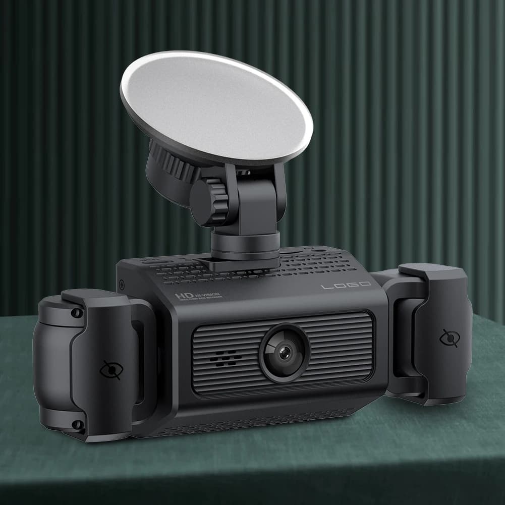 Dash Cam to 4 Channels 1080P, Video Recorder Front and Back with Night Vision and Monitoring Parking 24H for Cars