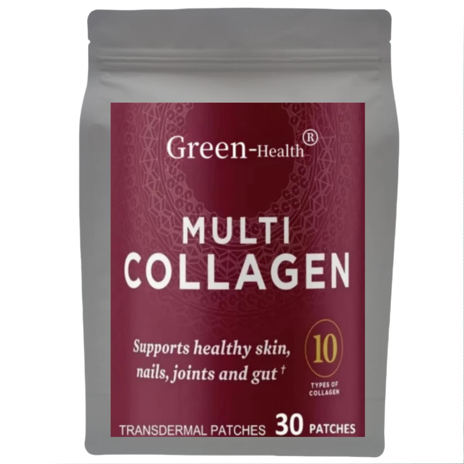 Hot sale 30 Patches Collagen Peptides Transdermal Patches Types I II III V & X for Healthy Skin Nails Gut And Joint Support