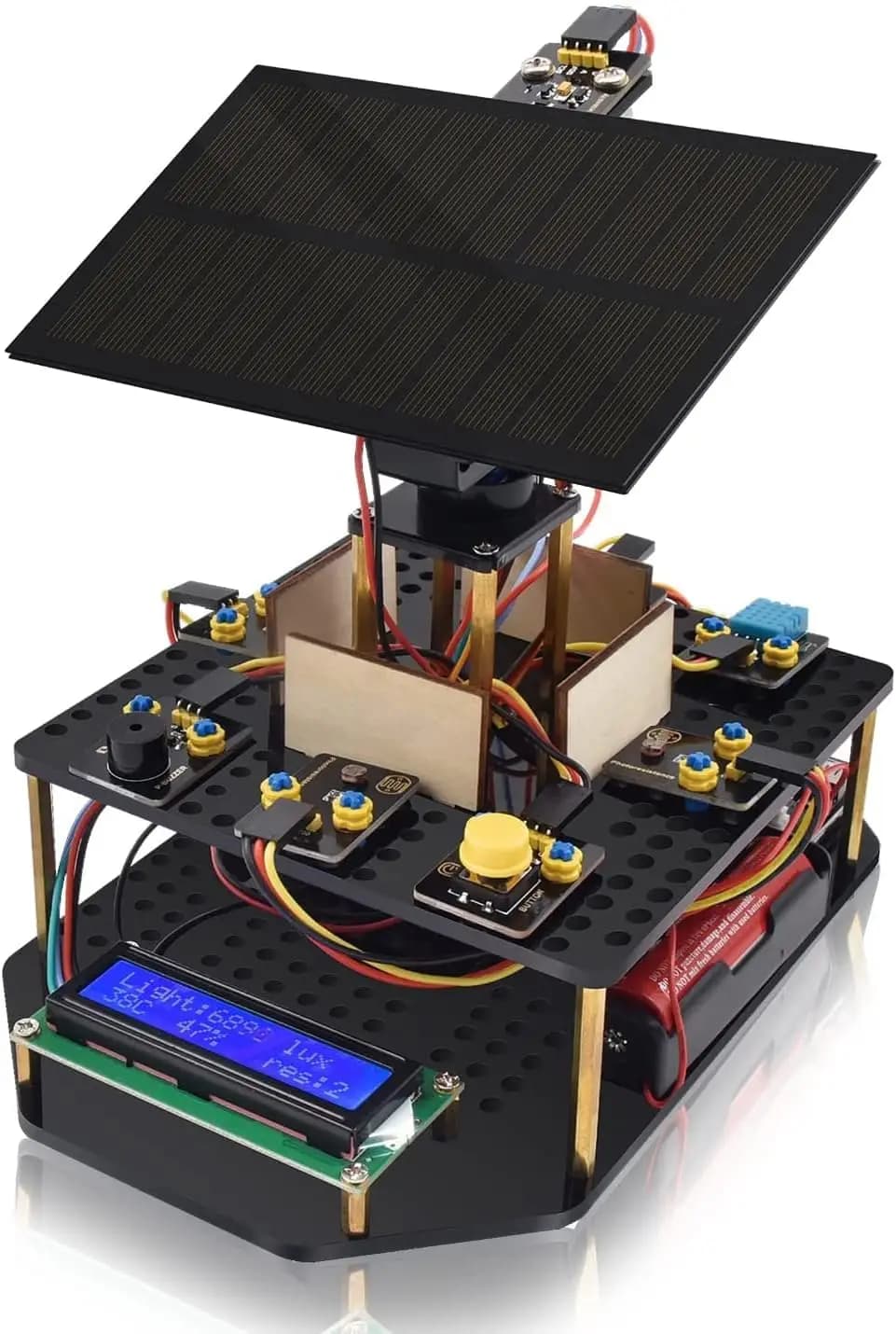 Fa-da-Te Kit for Solar Tracking with Arduino, Charging Phone, Sensors and Programming for Teenagers and Adults
