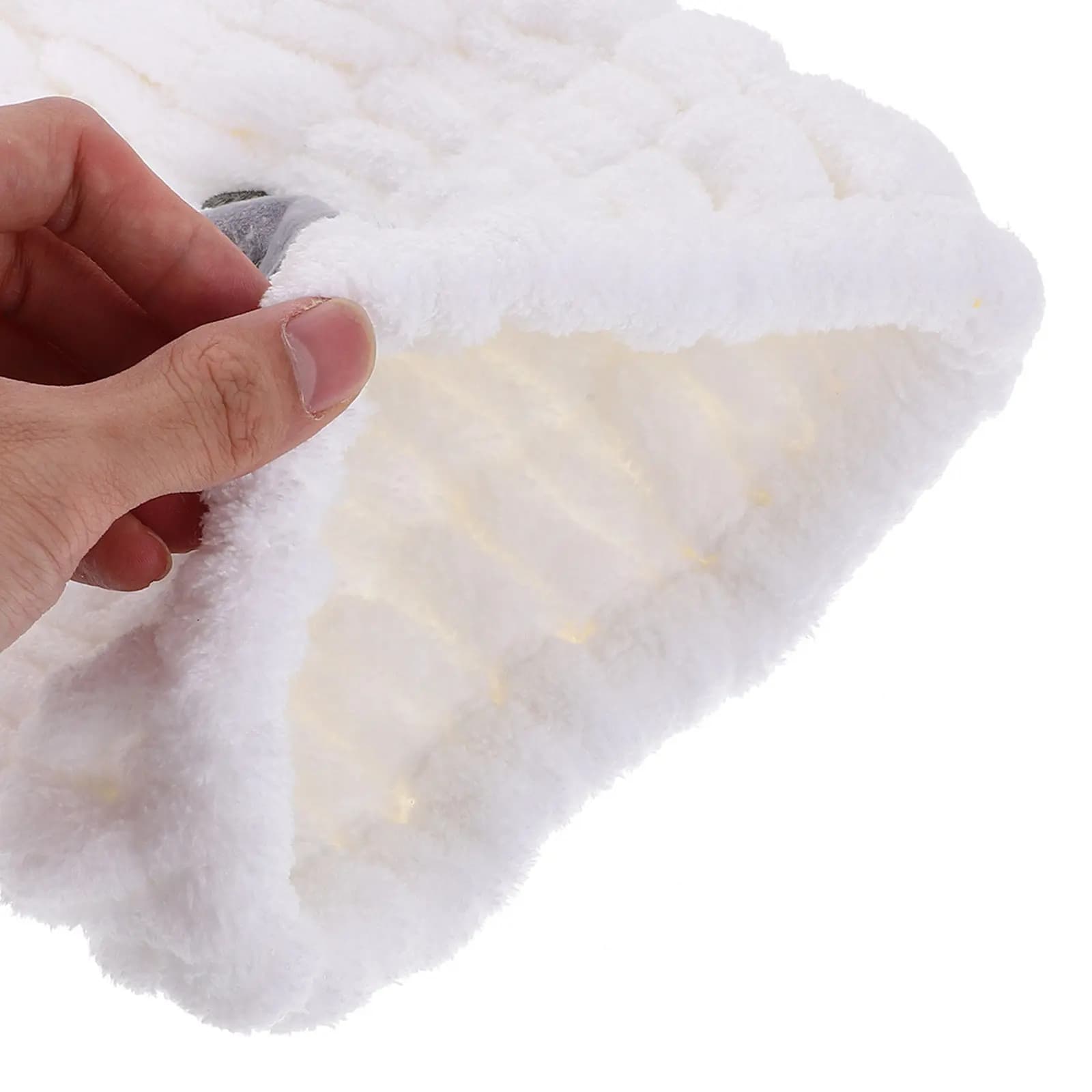 Asciugamano per capelli per bambini con design a orsetto, in morbido pile corallo assorbente, ad asciugatura rapida, comodo per l'uso quotidiano e ideale per i viaggi.